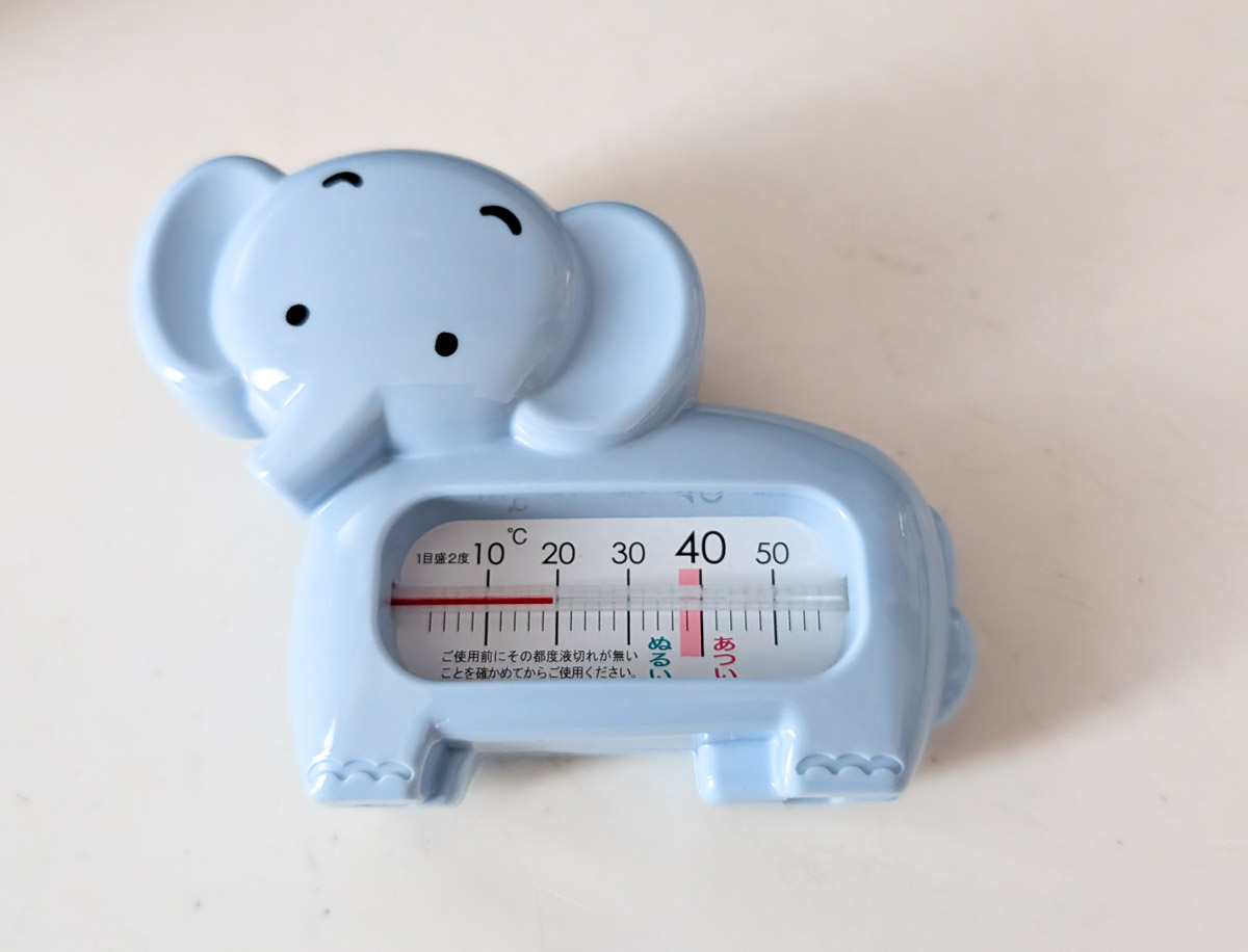 赤ちゃんの沐浴用お風呂温度計