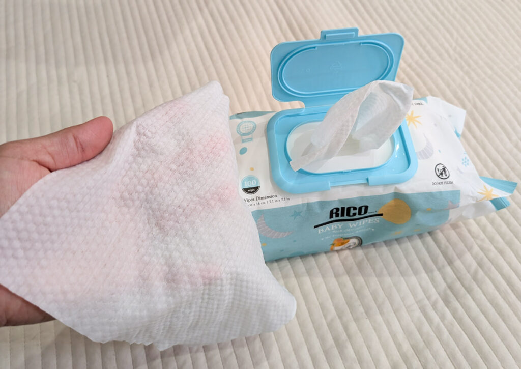 コストコ RICO ベビーワイプ おしりふきのサイズ感